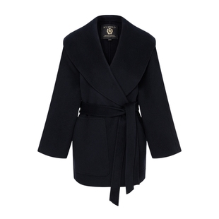 【羊毛+桑蚕丝】Scofield女装优雅双面呢浴袍款大衣2025秋冬新品