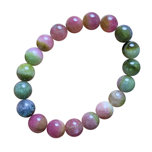 天然小颗粒西瓜碧玺手链糖果色彩虹碧玺宝石手串水晶情侣礼物饰品