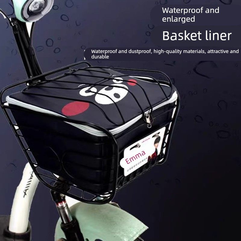 小电动车车筐防水套内胆包挂物包车篮子电瓶车前置物兜防雨罩车框