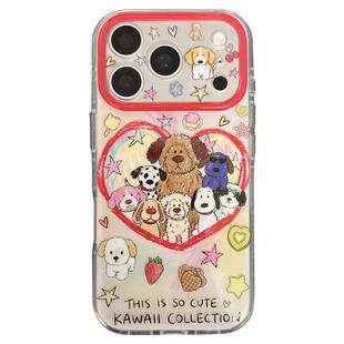 可爱涂鸦爱心小狗适用iPhone17手机壳苹果17promax女款13新款16防摔18promax保护套15少女14带链条卡通个性潮