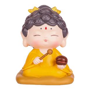 赐福小汽车可爱网红小观音小佛祖摆件家居玄关桌面装饰品装饰摆件