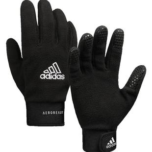 阿迪达斯手套男冬季新足球训练保暖女跑步防寒魔术贴加绒飞盘手套