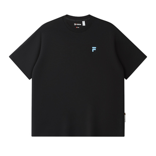 FILA FUSION斐乐潮牌短袖T恤女2026春季新款多彩宽松纯棉男子上衣