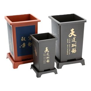 兰花盆专用花盆仿紫砂塑料树脂加厚透气蝴蝶兰国兰君子兰古典盆