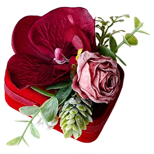 婚礼现场求婚仪式交换戒指盒创意森系结婚对戒盒红色首饰收纳盒子