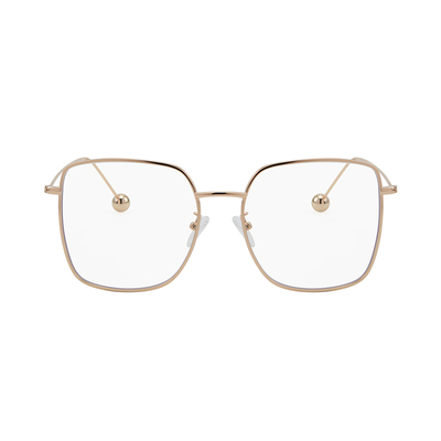 AJIDOU方形简约金色眼镜