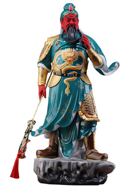 戴玉堂陶瓷提刀关公武财神关圣帝君关羽家用供奉神像摆件客厅装饰