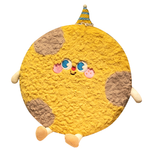 吐司圆形记忆棉坐垫办公室久坐椅子垫毛绒屁股垫座椅软垫子可拆洗