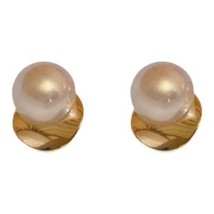 大耳钉方圆脸显脸小独特珍珠耳环2025新款爆款高级感女人味耳饰女