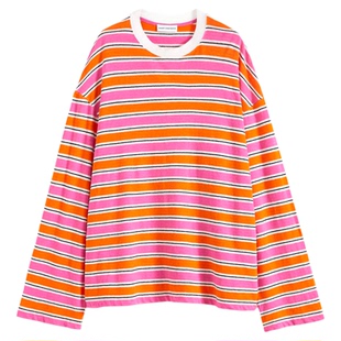 SHORT SENTENCE 短句 26春夏棉麻条纹宽松长袖T恤女 YOUNGC买手店