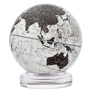 水晶底座宏微地球仪轻奢手工书房客厅玄关摆件开业送礼节日礼物