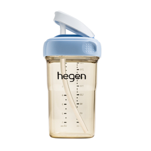 Hegen小月龄吸管杯婴幼儿学饮杯6个月以上宝宝喝水杯儿童ppsu杯