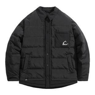 轻薄90鸭绒翻领羽绒服男冬季宽松潮牌男士大码工装保暖外套男款潮