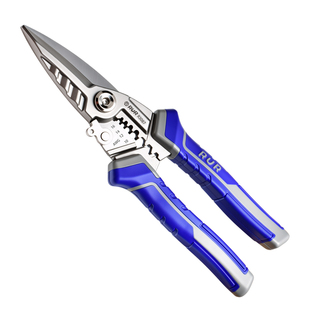 锐尔工业级电工剪多功能一剪多用剥线钳CRV铬钒钢省力剪铁皮剪刀