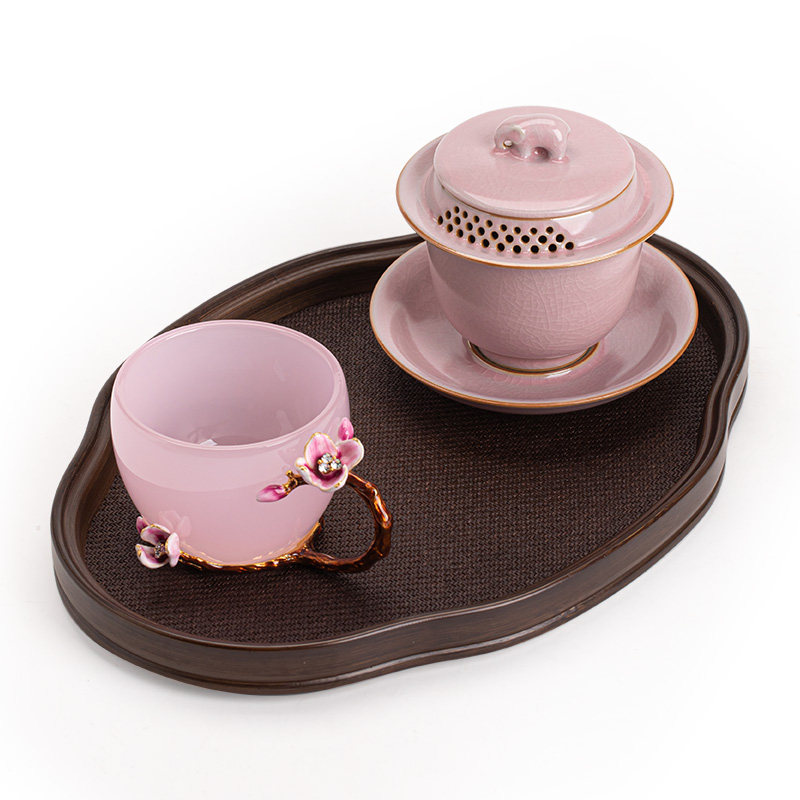 钧瓷三才盖碗功夫茶具一壶一杯
