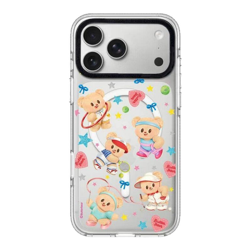 【韩国代购】白边睡梦中黄油小熊适用iphone17手机壳苹果17/16/15promax防摔14pro/plus磁吸Magsafe苹果13/12