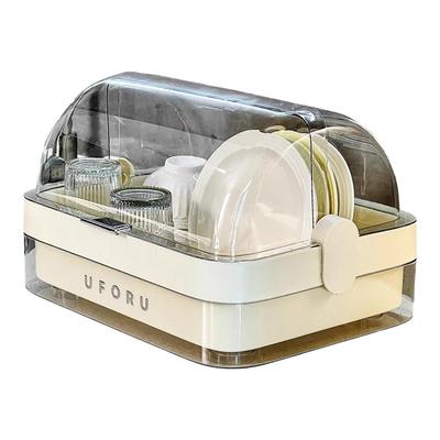 防尘消毒沥水碗碟多功能置物架