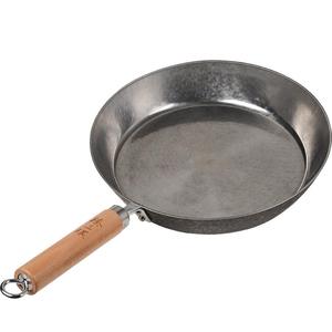 臻三环手工锻打铁锅平底锅无涂层不易粘锅家用辅食煎锅熟铁煎锅