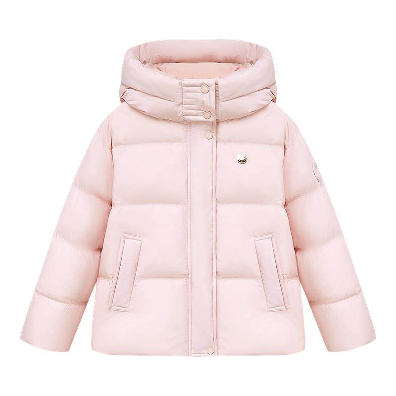 【Hello Kitty联名】波司登儿童羽绒服女四防连帽羽绒千金风外套