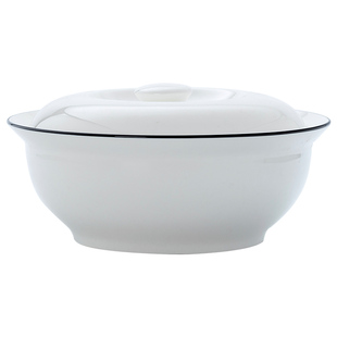 家用2025新款汤盆高级感9英寸带盖品锅陶瓷大号汤碗鱼盘碗碟套装