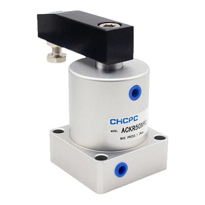 气动小型气缸X180度旋转夹紧SRC25转角下压ACK32/40/50/63*90R/L