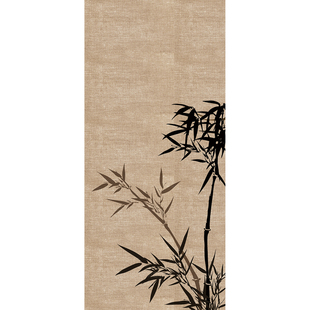 新中式复古柜门改造贴纸高级感竹子贴画装饰衣柜翻新壁纸自粘防水
