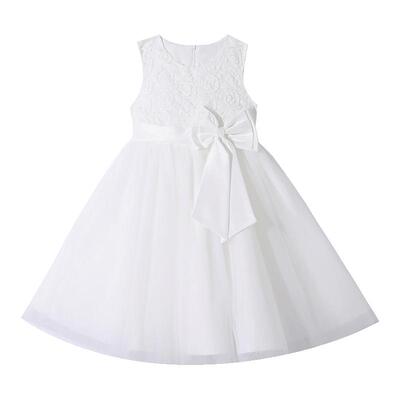 女童连衣裙演出服夏季白色儿童裙