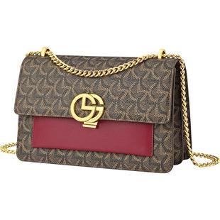 金利来女包2026新款单肩包女撞色设计链条腋下包流行斜挎小方包潮