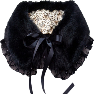 仿兔毛毛领子女士假领子毛毛獭兔毛假毛领子装饰领女薄款披肩围脖