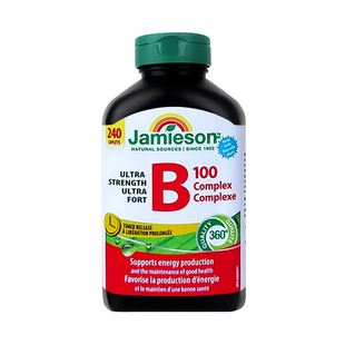 Jamieson健美生复合维生素b族片多种天然B100正品官方旗舰店B7B12