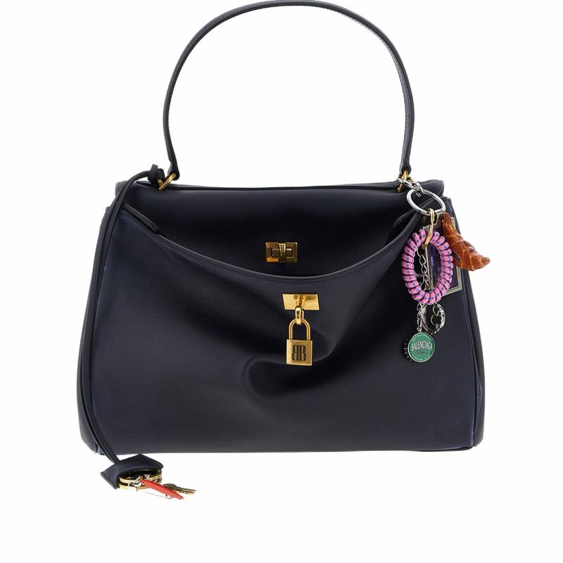 BALENCIAGA 女士蓝色缀饰rodeo 中号单肩包 26早春新款意大利代购