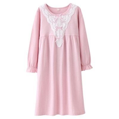 清仓不干了处理女童睡裙纯棉长袖儿童睡衣亲子女童大童女孩水睡衣