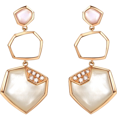 玫瑰金钻石耳环EMPHASIS