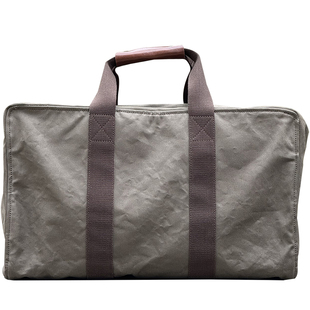 重磅厚硬帆布旅行包行李袋茶色大容量斜挎单肩手提男女用uivy原创