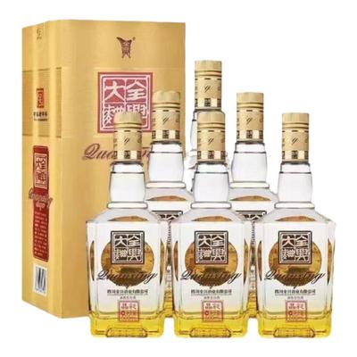四川全兴大曲晶彩金52度浓香型白酒纯粮食酒500ml整箱6瓶装包邮