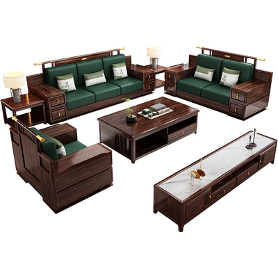 2026新款自建房别墅客厅实木沙发