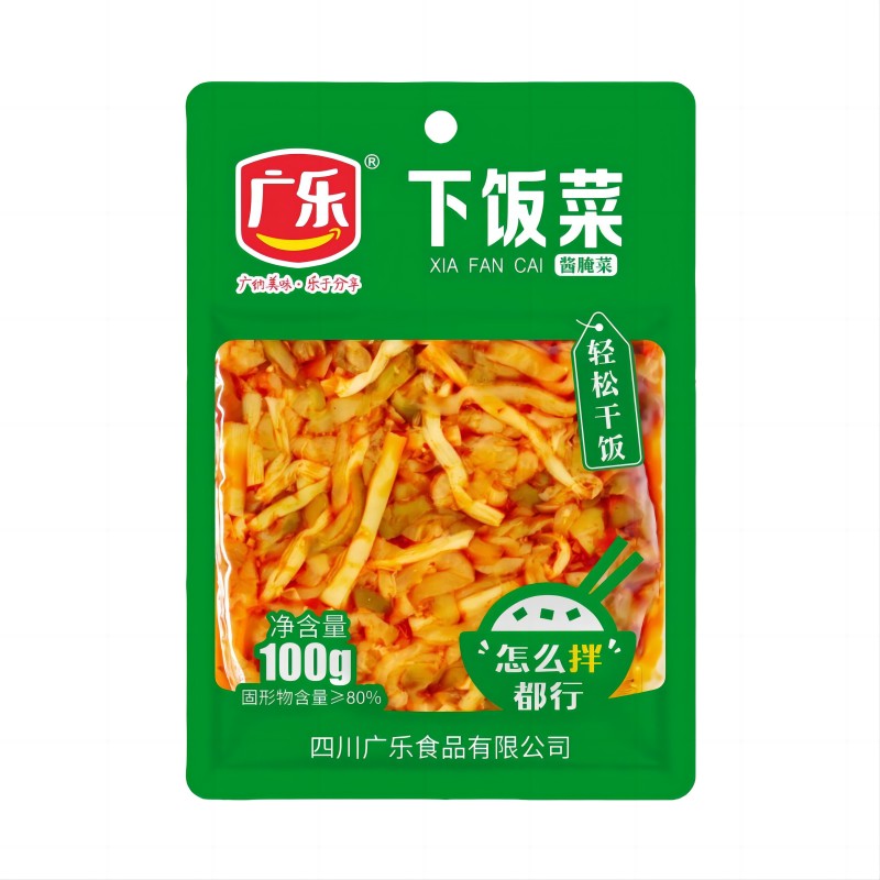 广乐香脆春笋/豇豆四川特产香辣开胃下饭菜爽口即食榨菜100g1袋
