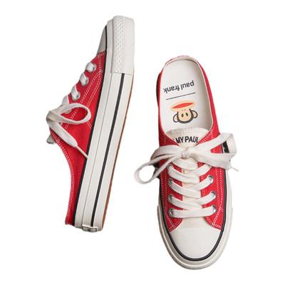 大嘴猴夏季爆款一脚蹬半拖帆布鞋