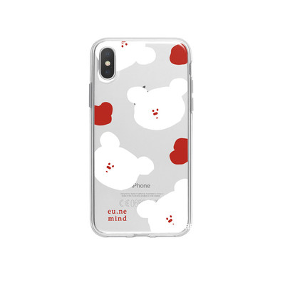 苹果ins红色爱心白色小狗tpu软壳