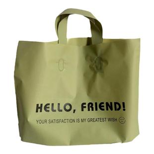 新款简约手提袋服装店购物袋 彩色塑料袋子礼品包装胶袋批发大小