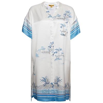 爱慕皇锦女士睡衣衬衫式真丝睡裙连衣裙家居服HJ21375