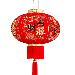 灯笼新款2026红灯笼吊灯挂饰过年春节新年阳台大门口一对丁财两旺
