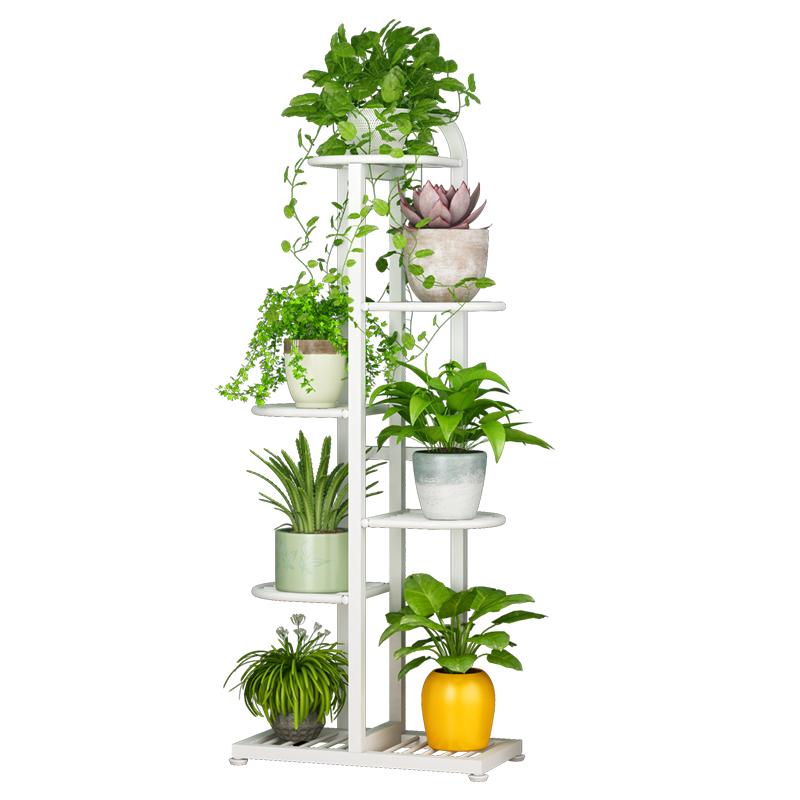 花架子客廳落地式多層鐵藝花架新款室內(nèi)綠蘿盆陽臺植物擺放置物架
