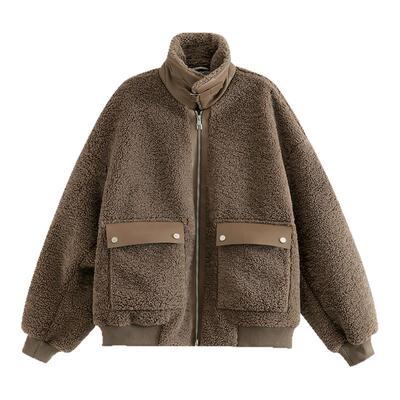 PLUS CRASH2025冬季保暖老钱风男装高级感休闲百搭毛领夹克外套