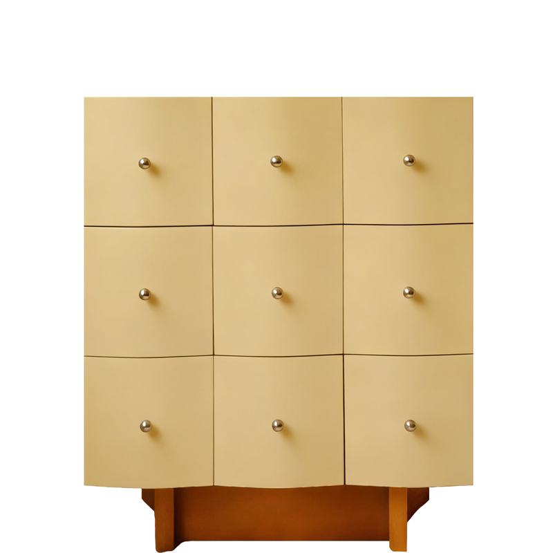 【WAVE CABINET】醒醒！波波柜黄色波浪柜九斗柜中古奶油风