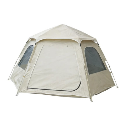 六角露营帐篷全自动速开户外便捷式折叠过夜星空帐篷防雨防晒加厚