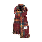 格子围巾女2025冬季新款仿羊绒围脖韩系节日氛围感百搭学生送礼物