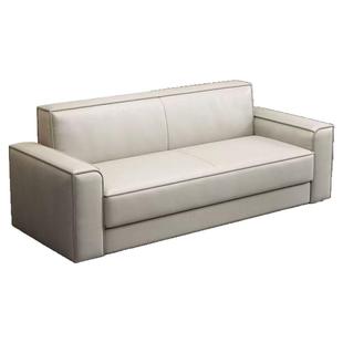 小户型办公沙发商务接待会客厅休息区双三人位简约皮沙发茶几组合