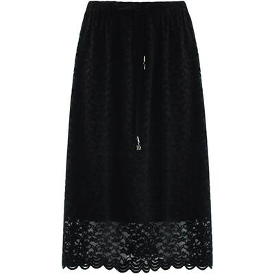 COCOBELLA植绒蕾丝半身裙