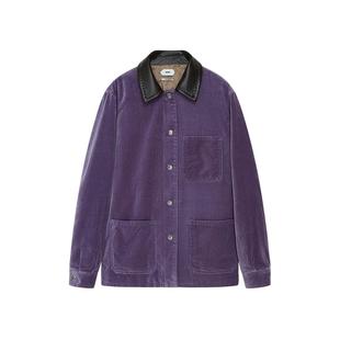 IMMI x LOOKNOW设计师品牌2025秋季新款平绒真皮领夹克外套百搭女